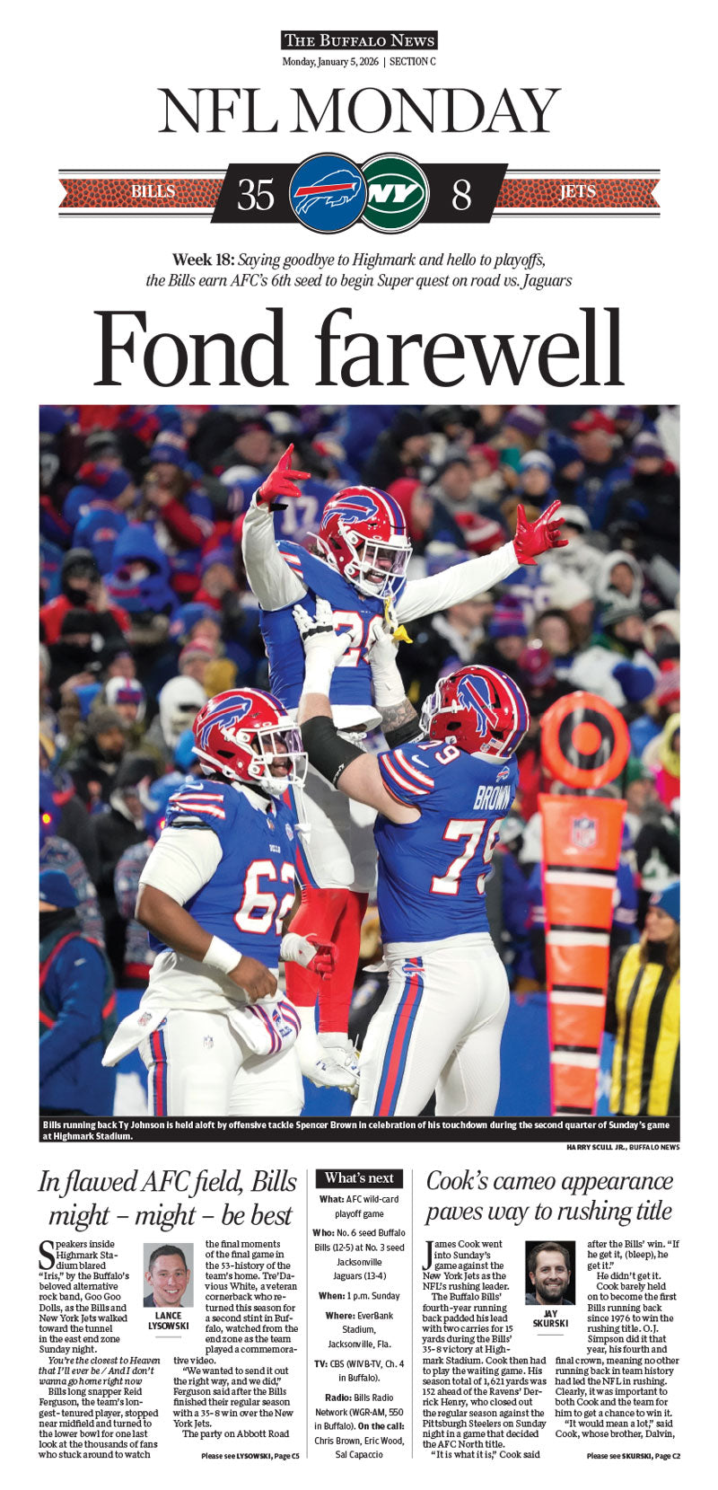 Where Else Would You Rather Be | The Buffalo News sports page posters