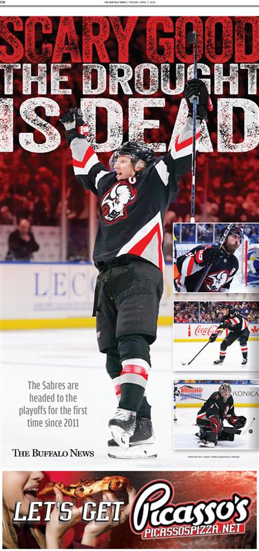 The Drought Is Dead! Buffalo Sabres Playoff Combo | The Buffalo News sports page posters