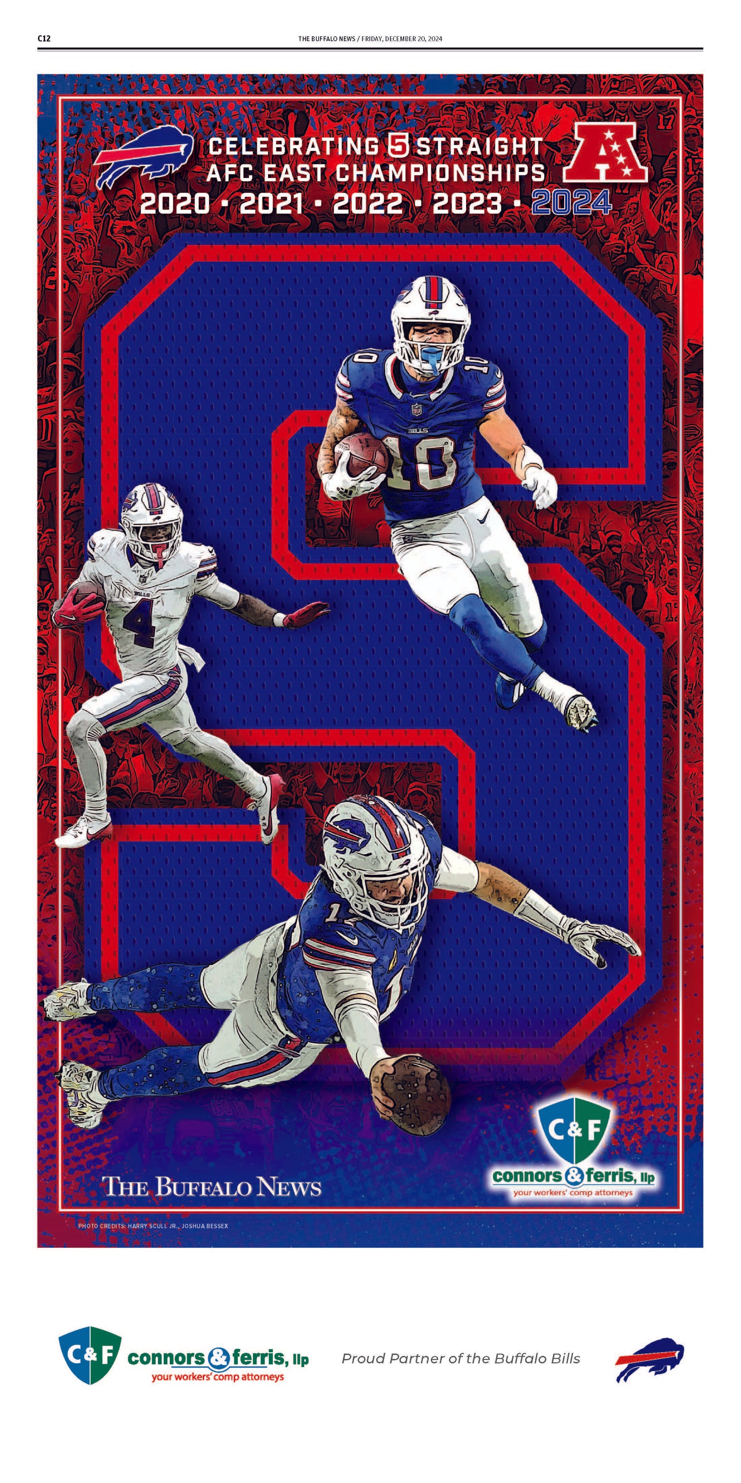 AFC East Champions BILLS Series | The Buffalo News sports page posters