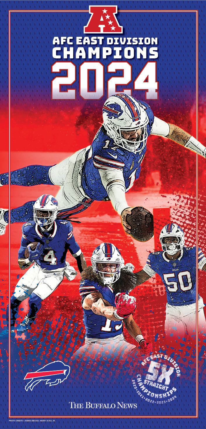 AFC East Division Champions 2024 | The Buffalo News sports page poster