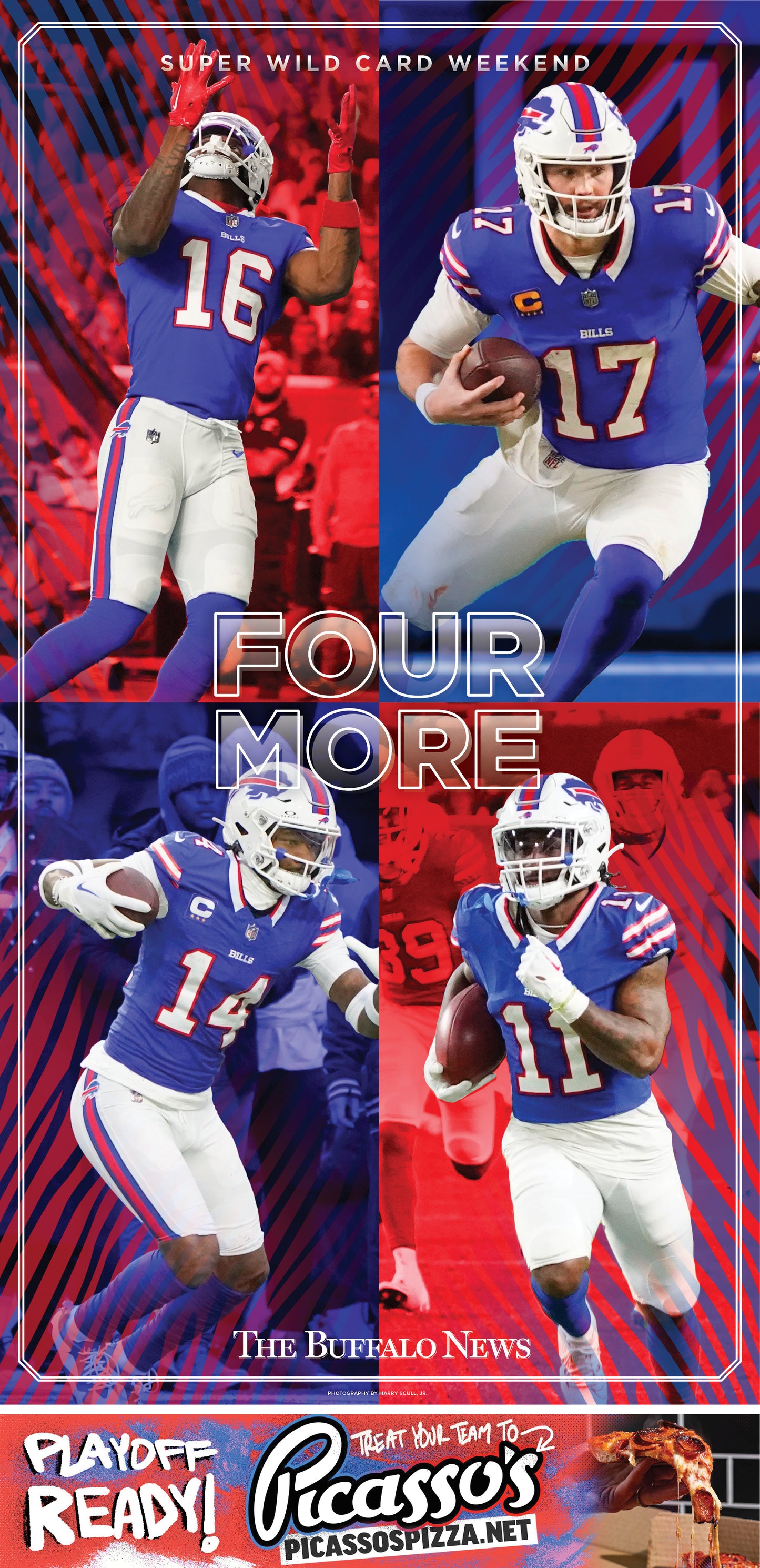 Wildcard Weekend | The Buffalo News sports page poster