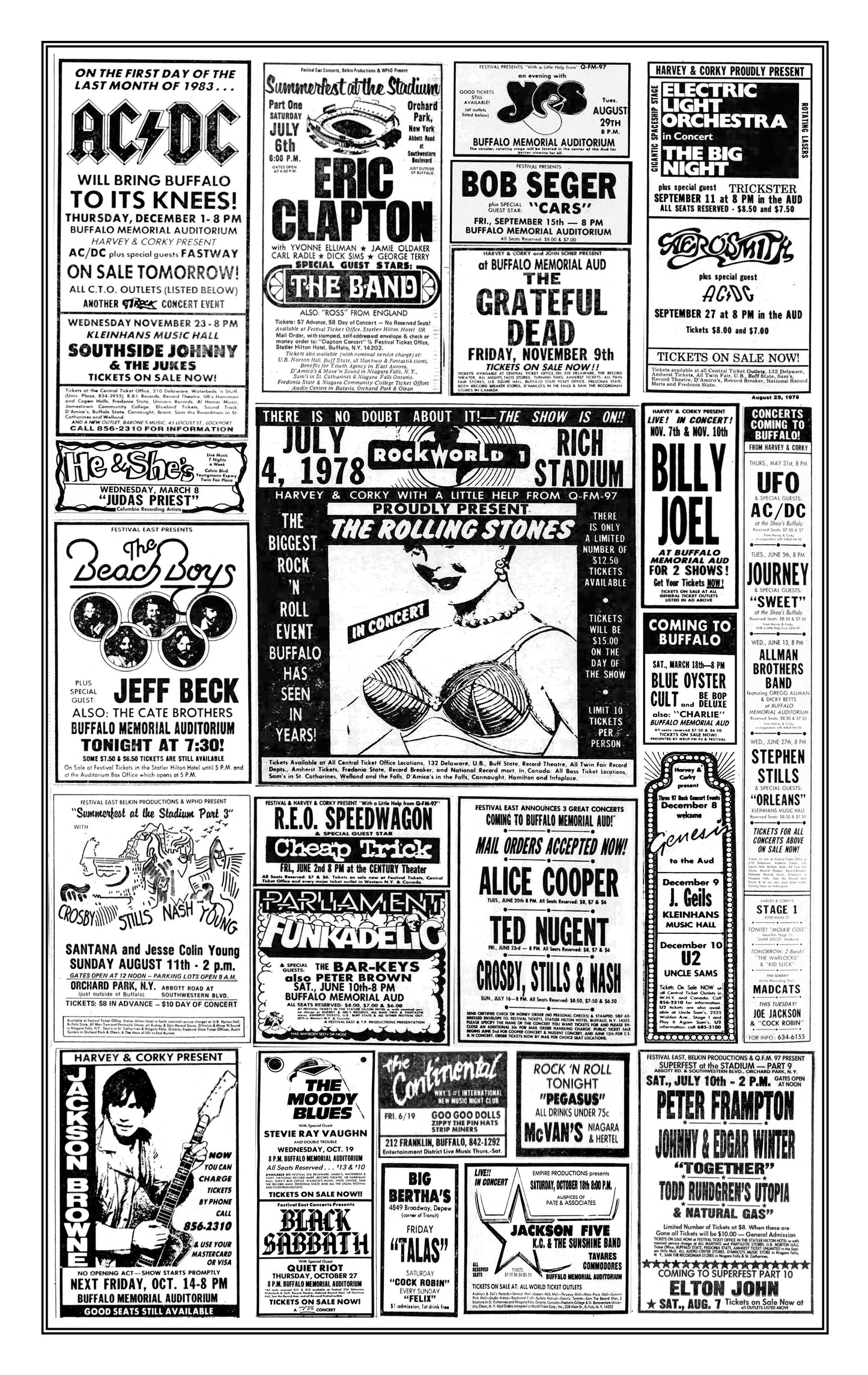 Throwback Poster Series - Concerts in Buffalo