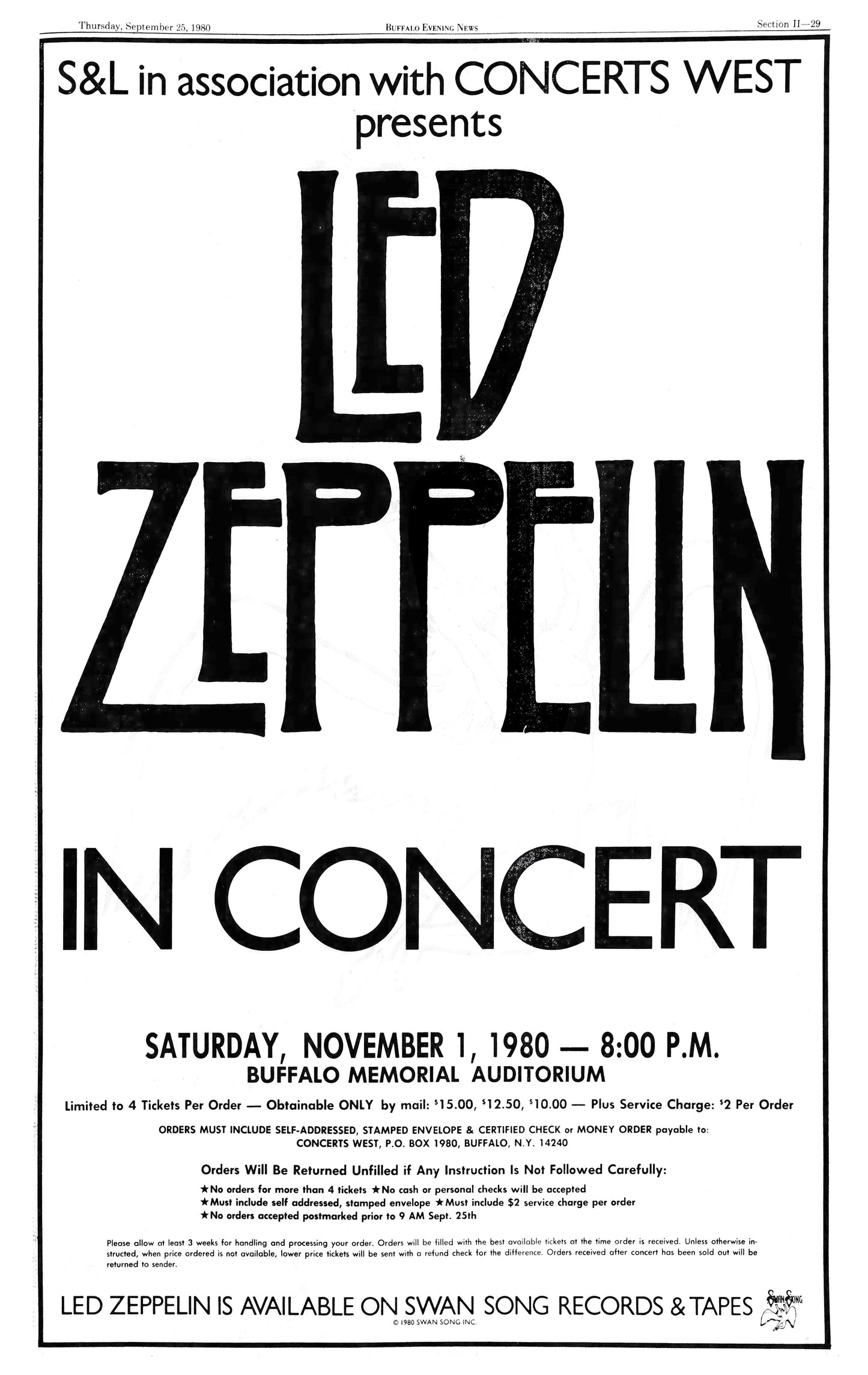 Throwback Poster Series - Led Zeppelin In Concert