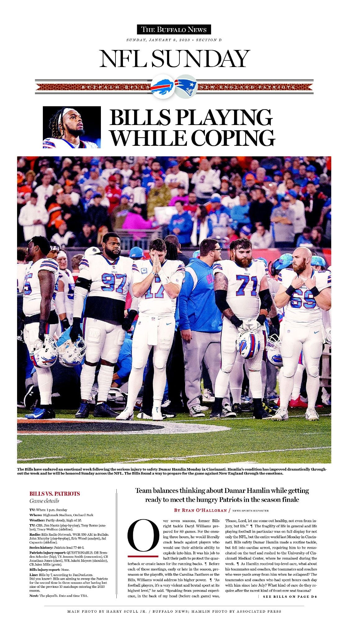 Bills Playing While Coping - Buffalo News Poster – The Buffalo News Store