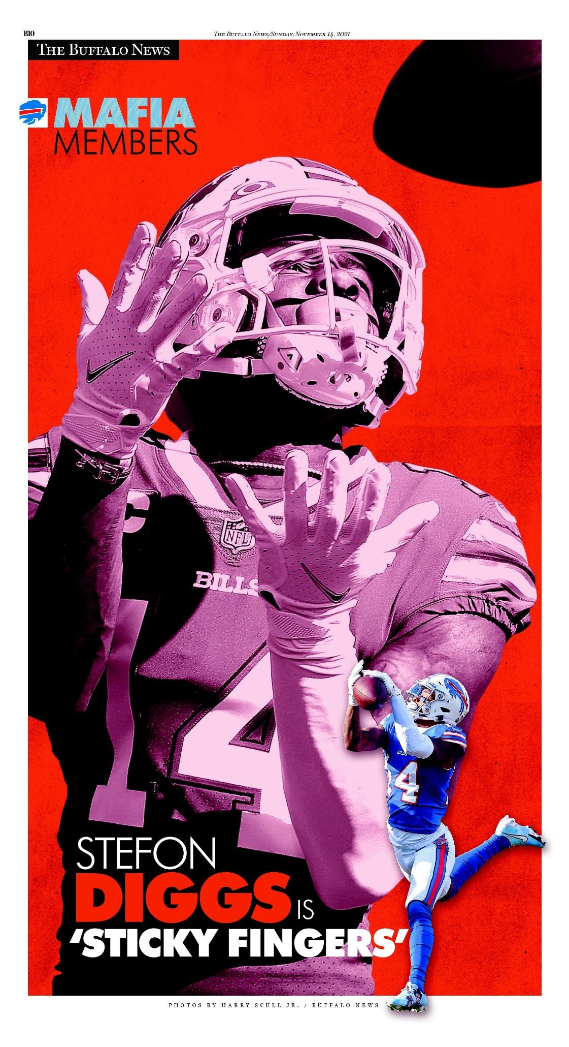 Stefon Diggs Buffalo Bills Football Art Illustrated Poster 