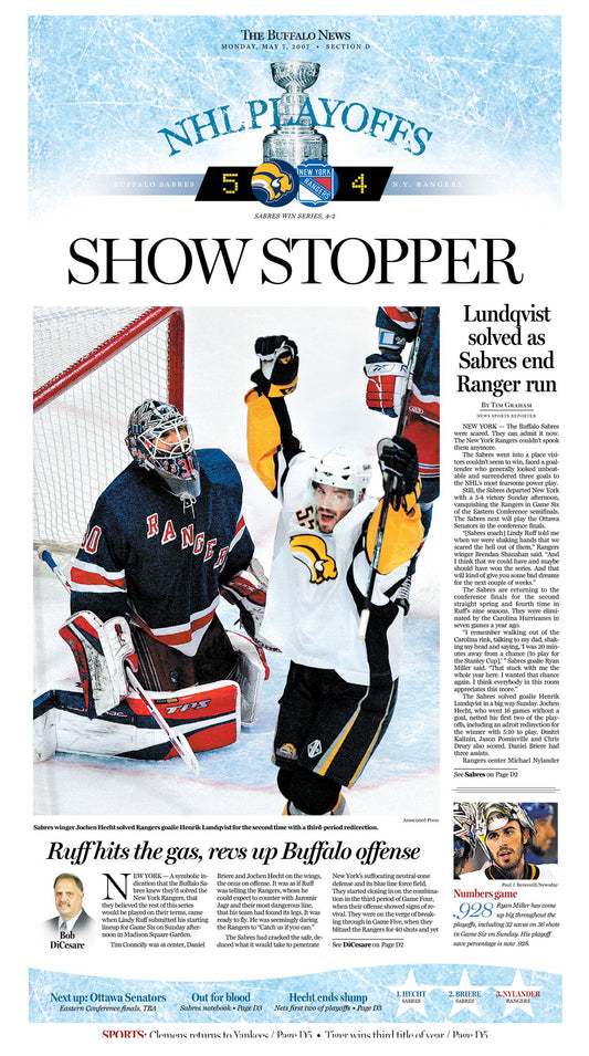 Sabres - Show Stopper- Buffalo News Poster