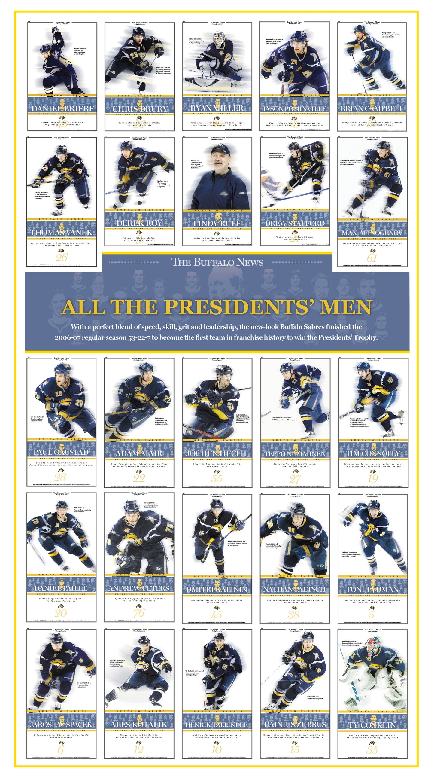 Sabres - All The Presidents' Men - Buffalo News Poster