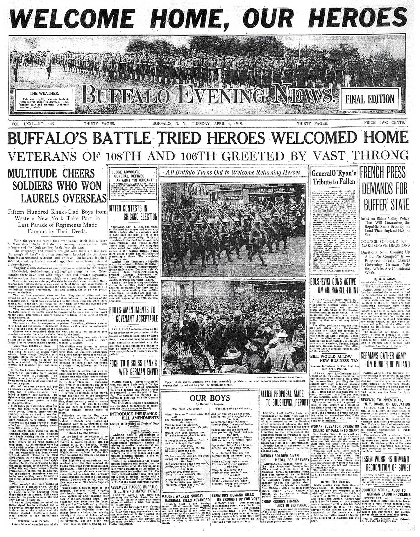 Headlines in History - Welcome Home, Our Heroes