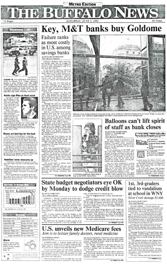 Headlines in History - Key, M&T Buys Goldome