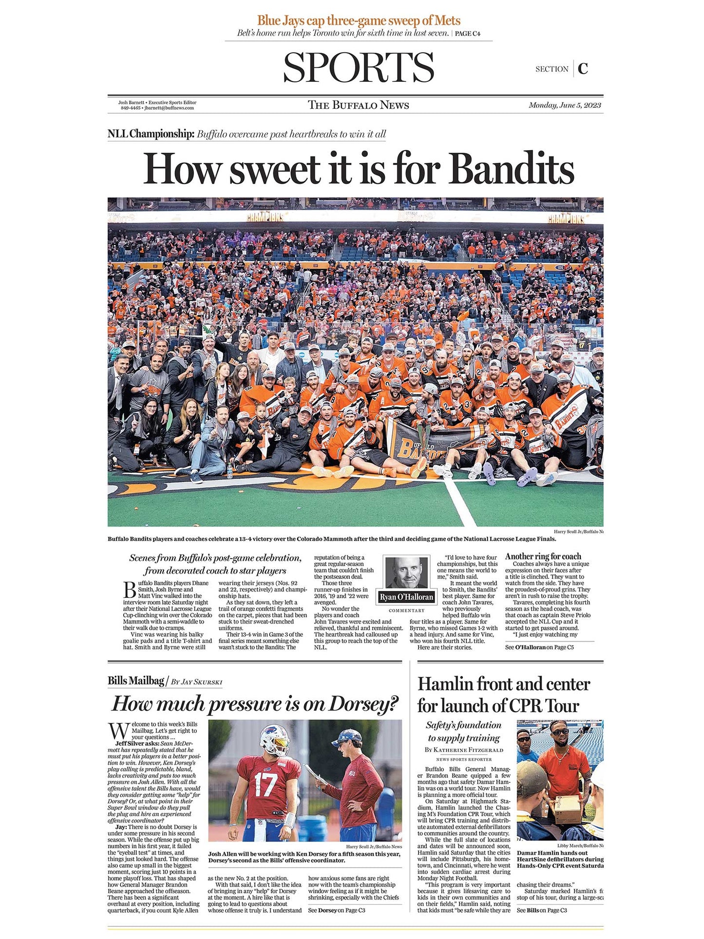 Headlines In History - How sweet it is for Bandits