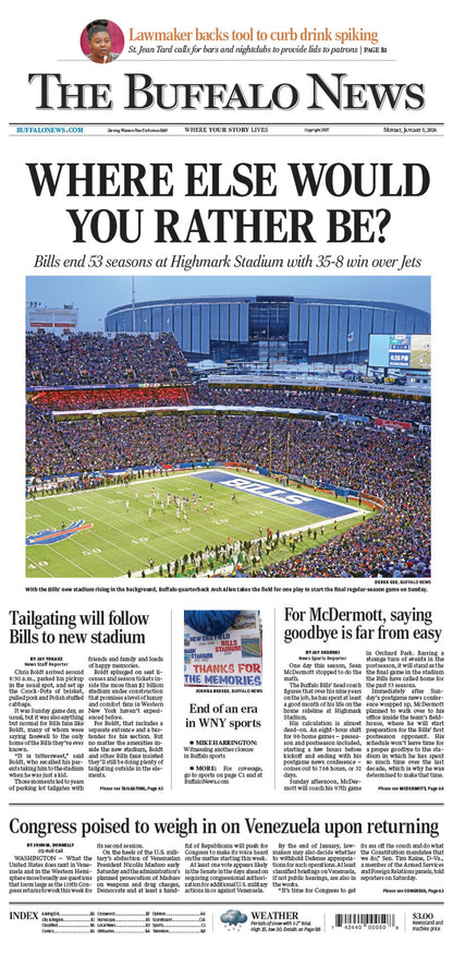 Where Else Would You Rather Be  | The Buffalo News sports page posters