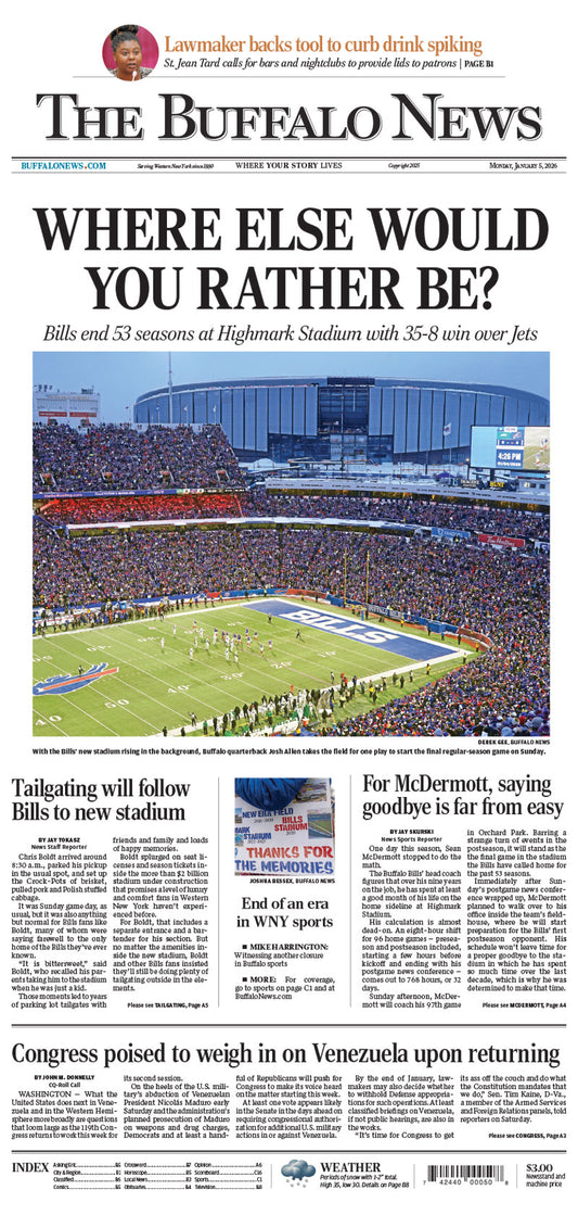 Where Else Would You Rather Be  | The Buffalo News sports page posters