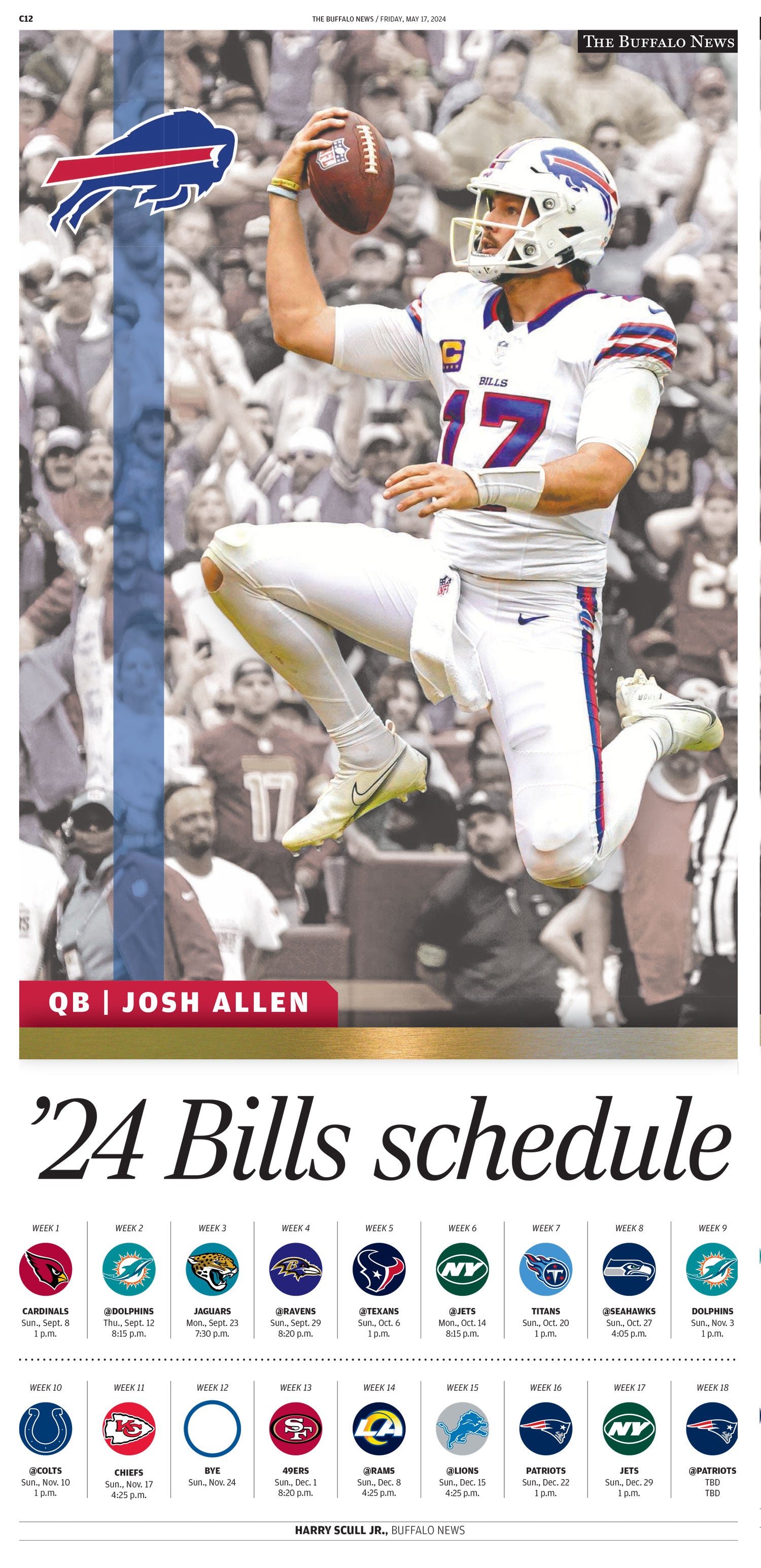 2024 / 2025 Buffalo Bills Season Schedule The Buffalo News Store