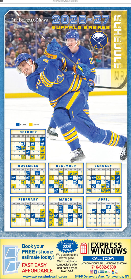 2026-2027 Buffalo Sabres Season Schedule