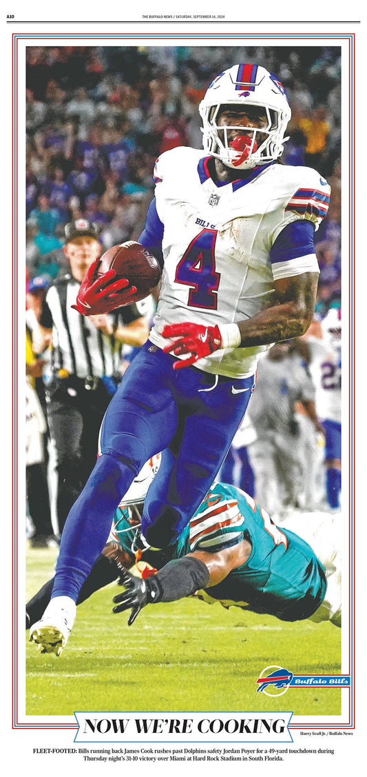 Now We're Cooking | The Buffalo News sports page poster