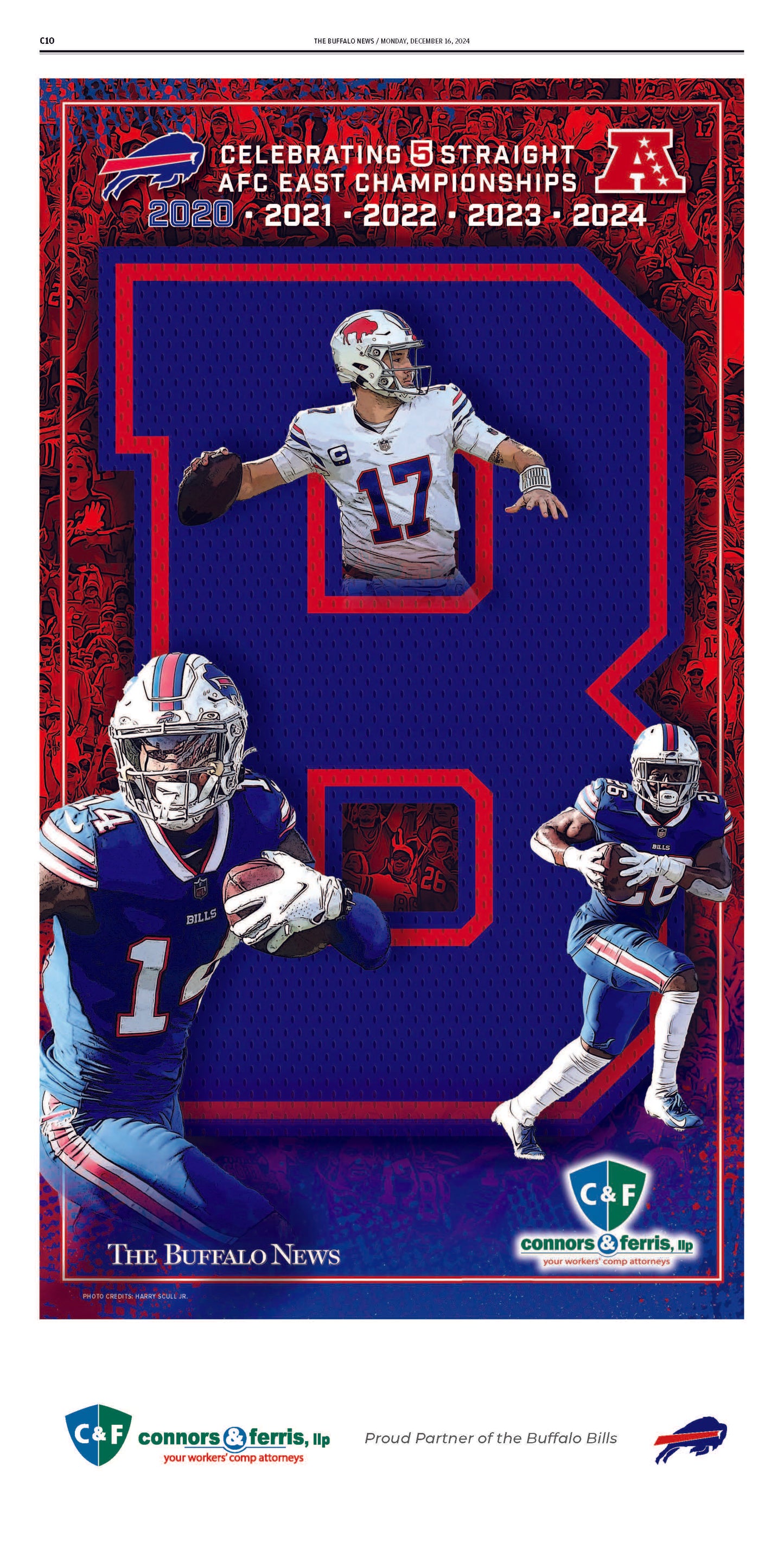 AFC East Champions BILLS Series | The Buffalo News sports page posters