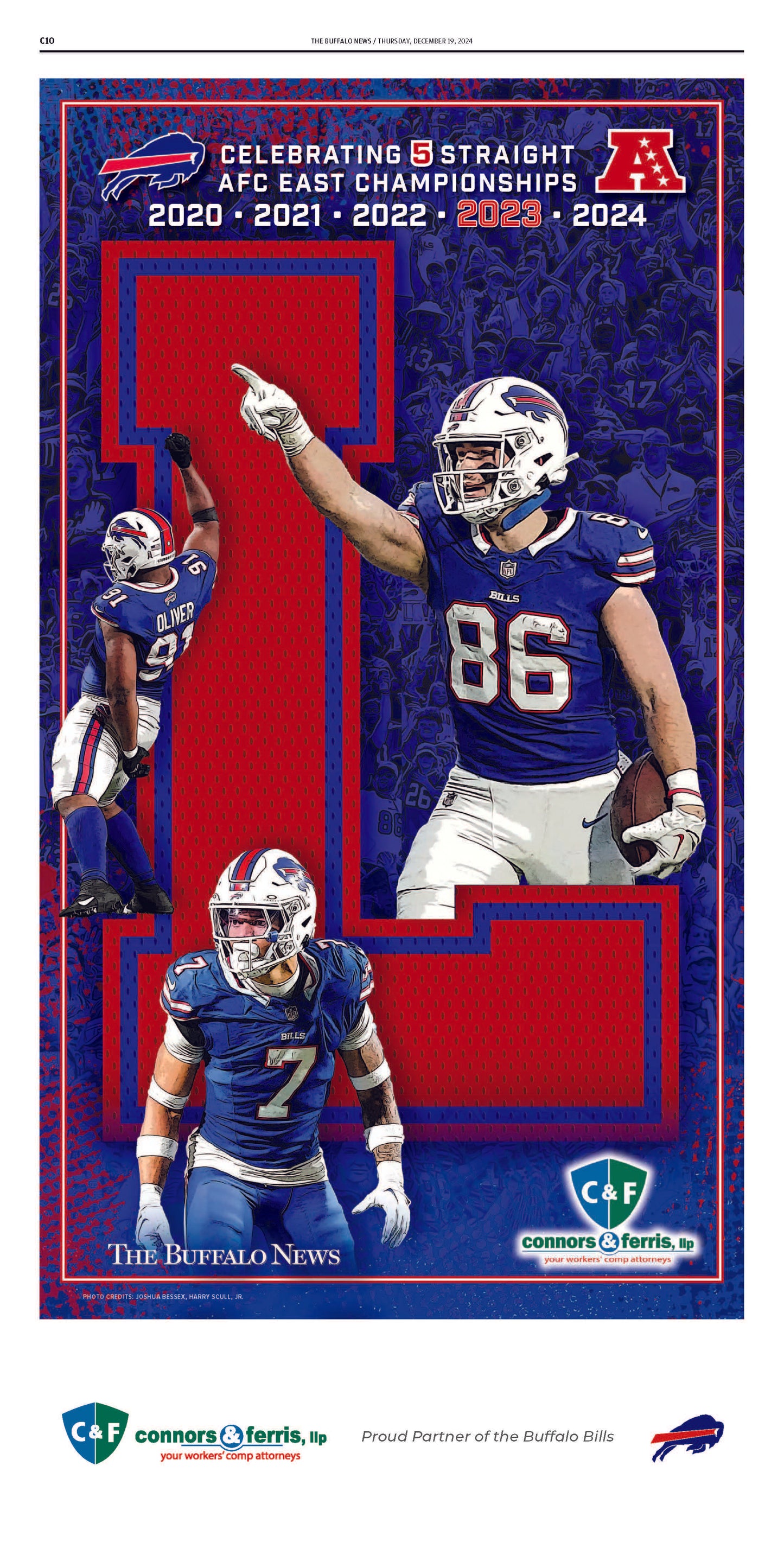 AFC East Champions BILLS Series | The Buffalo News sports page posters