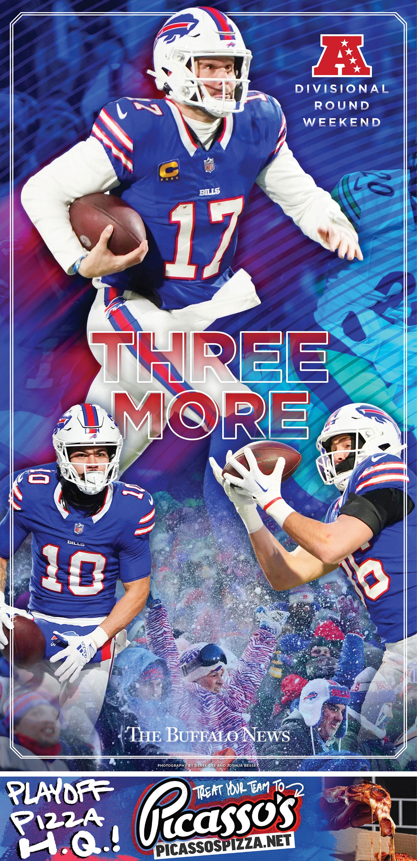 Divisional Round Weekend | The Buffalo News sports page poster