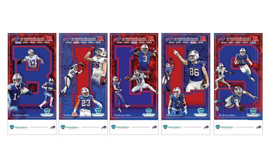 AFC East Champions BILLS Series | The Buffalo News sports page posters