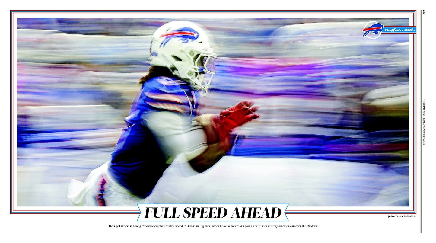 James Cook - Full Speed Ahead - Buffalo News Poster