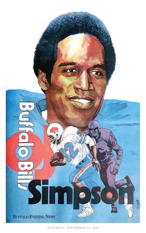 Throwback Poster Series - OJ Simpson 1974 – The Buffalo News Store