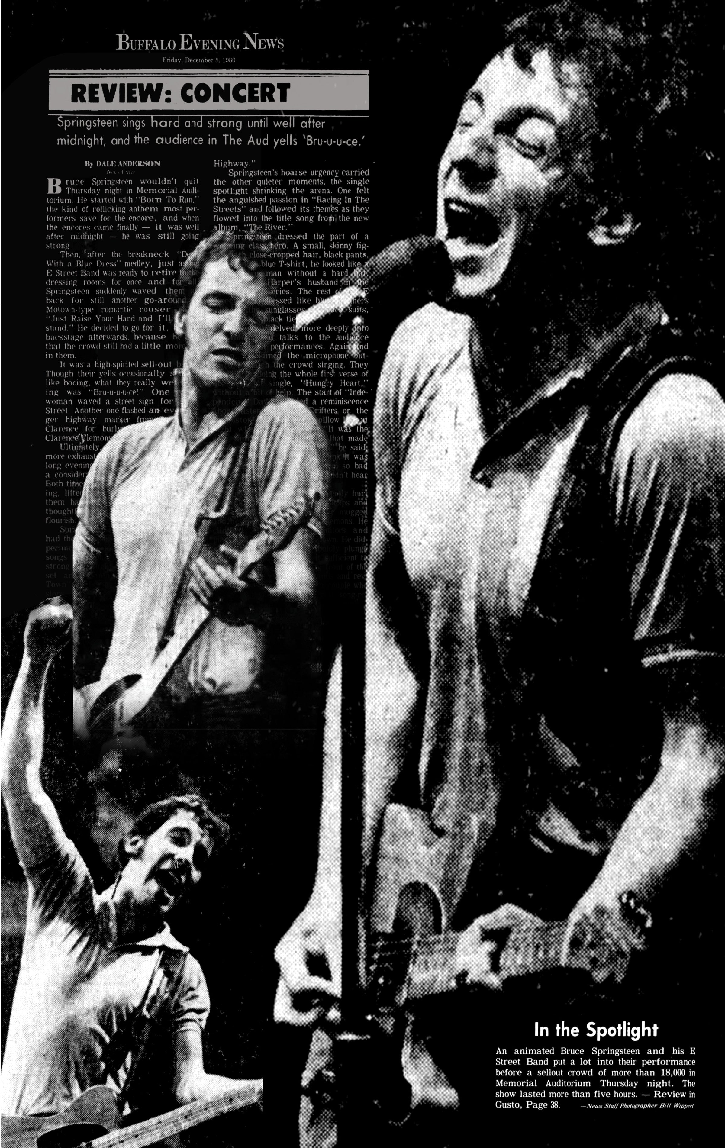 Springsteen Poster Bw Throwback Poster Series – The Buffalo News Store