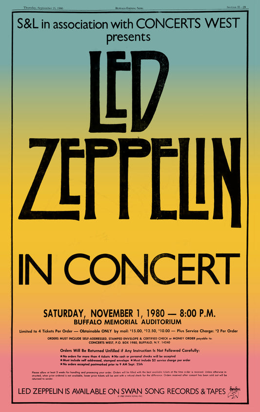 Throwback Poster Series - Led Zeppelin In Concert