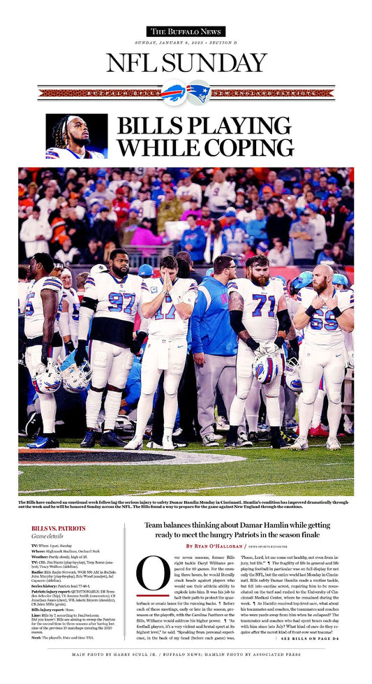 Bills Playing While Coping - Buffalo News Poster