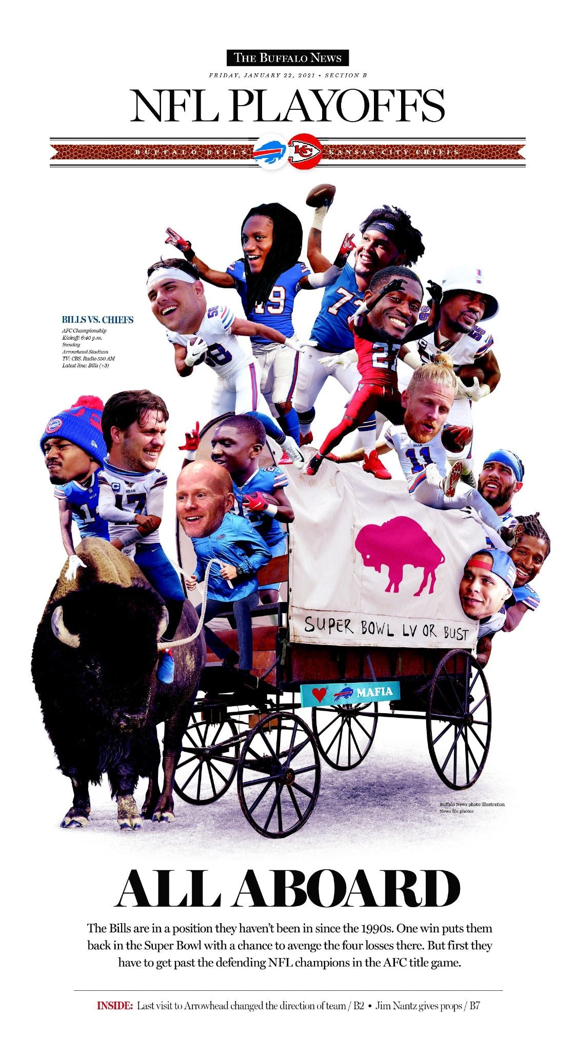 "Circle the Wagons" '20-'21 Playoffs Front-Page Poster