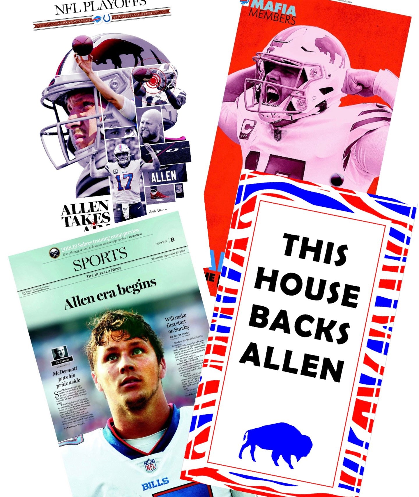 This House Backs Allen - 4-Piece Poster Set